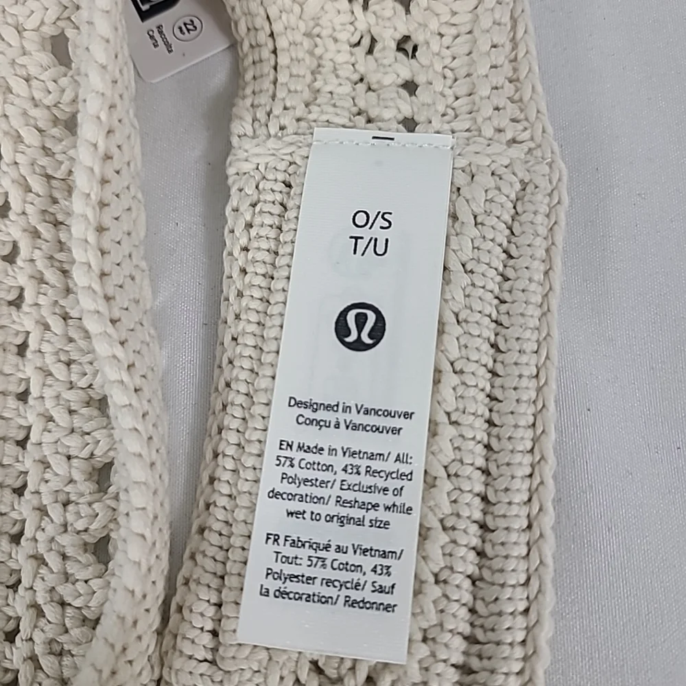 lululemon athletica Crochet Knit Headband in Cream